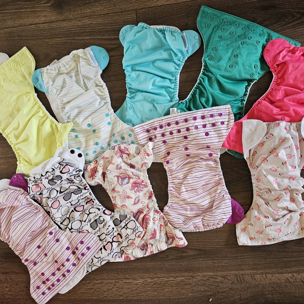 Cloth Diaper Bundle And Liners 10 Cloth Diapers